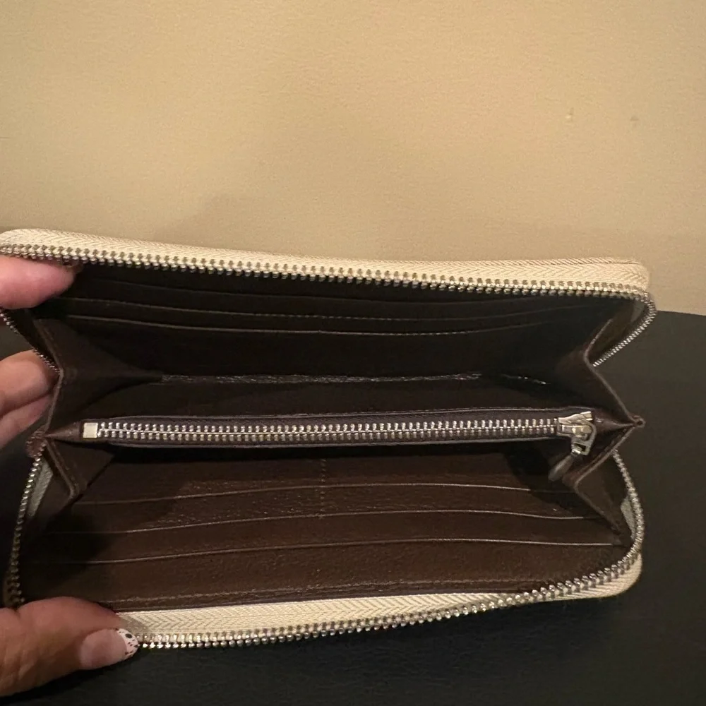 BVLGARI Logo Canvas Zip Wallet